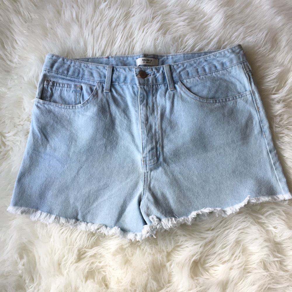 Forever 21 light wash denim shorts!